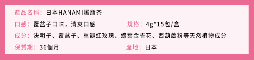 日本HANAMI爆脂茶