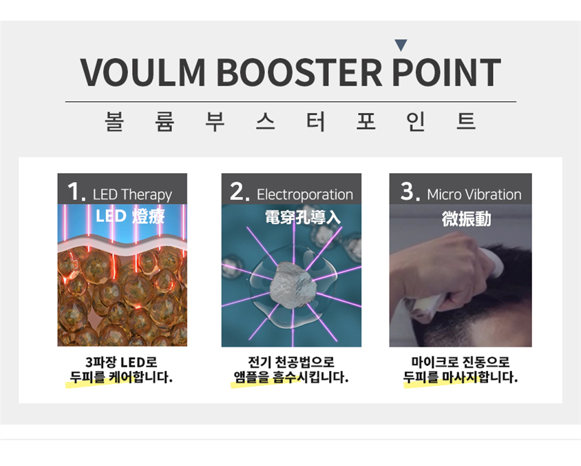 韓國無線LED震動按摩生髮儀