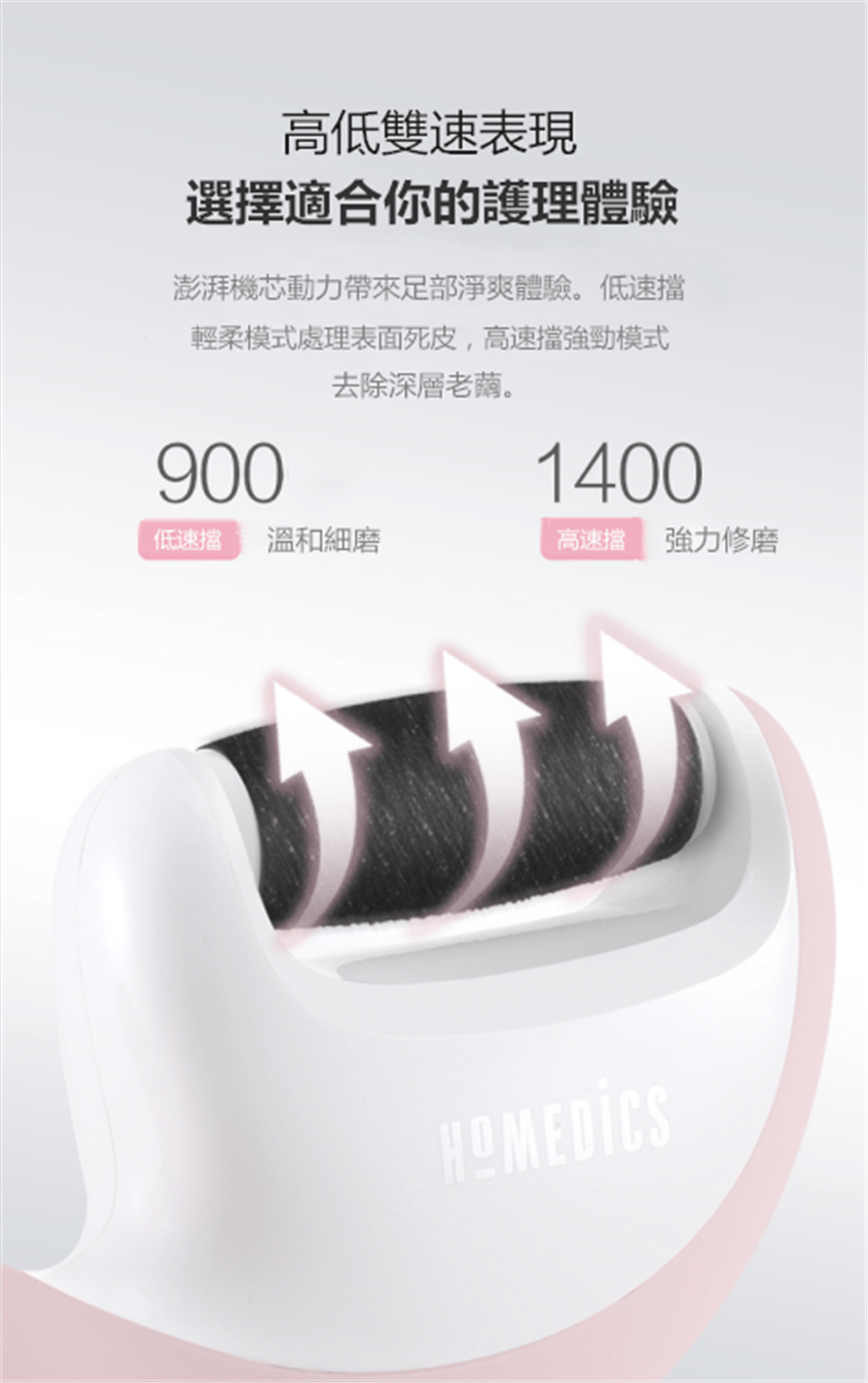 美國Homedics無線修腳器