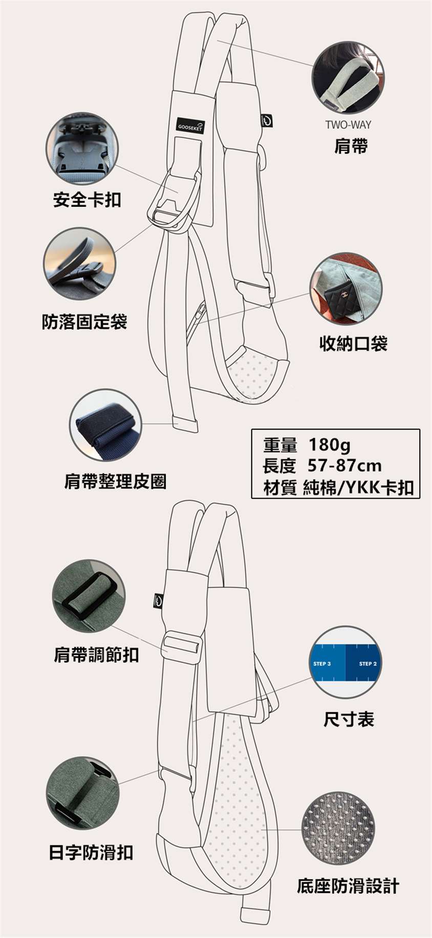 韓國GooseketAnayo2嬰兒單肩背帶