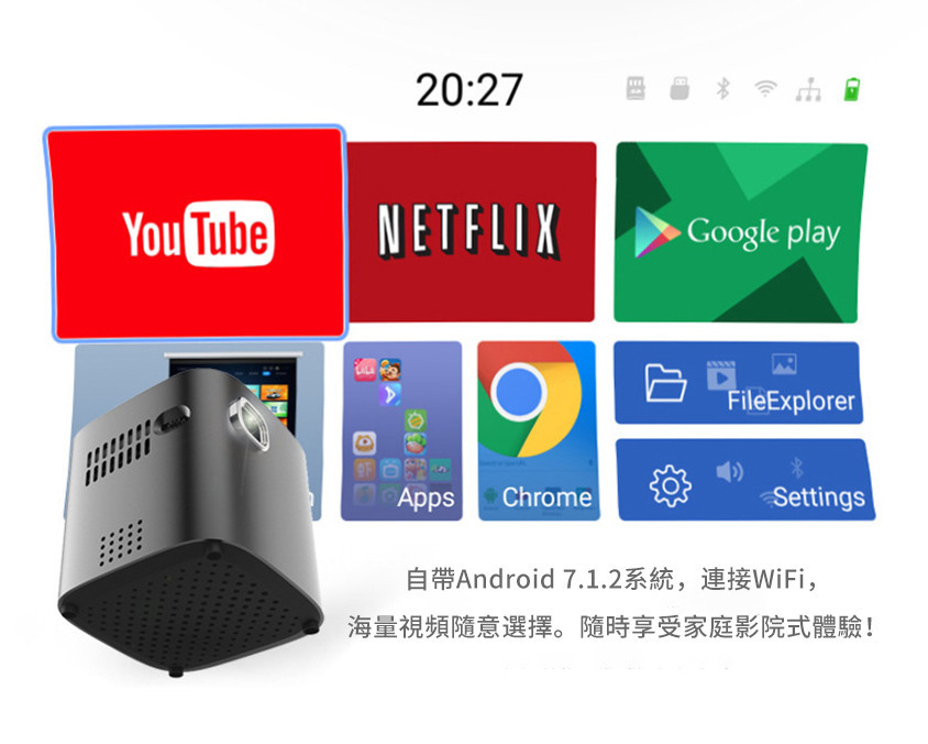 美國USATISFY家用DLP口袋迷你投影機